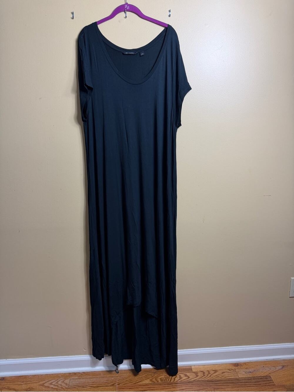 H by Halston Black High-Low Maxi Dress - Medium